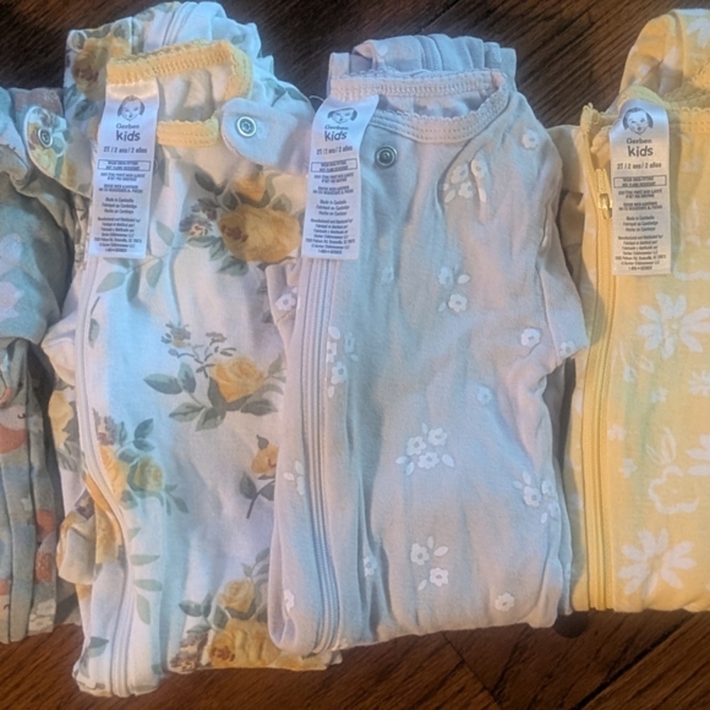 Floral and Pastel Baby Onesies Set